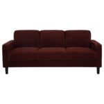 Ruth 77-inch Fabric Upholstered Track Arm Sofa Rust Red by Coaster Furniture
