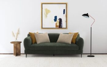 Modern Jade Green Chenille Sofa by Coaster Furniture