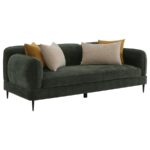 Modern Jade Green Chenille Sofa by Coaster Furniture