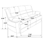 Ellington Upholstered Padded Arm Sofa Dark Brown by Coaster Furniture