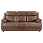 Ellington Upholstered Padded Arm Sofa Dark Brown by Coaster Furniture - Image 2