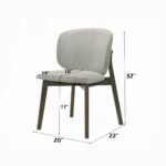 Mallin Side Chair in Gray Chenille Set of 2 By ACME - Image 2