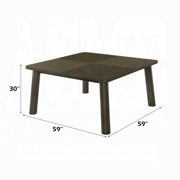 Mallin Dining Table in Walnut Finish DN03655 By ACME - Image 2