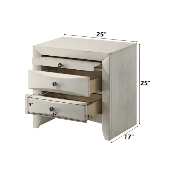 Ramondi Landis Nightstand in Antique White Finish BD05283 By ACME - Image 2