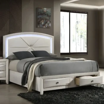 Ramondi Landis Storage Bed with LED Headboard – Queen & Eastern King Sizes By ACME