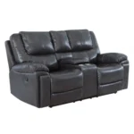 5108 Leather-Aire Manual Reclining Console Loveseat by Gu Furniture - Image 2