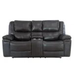 5108 Leather-Aire Manual Reclining Console Loveseat by Gu Furniture