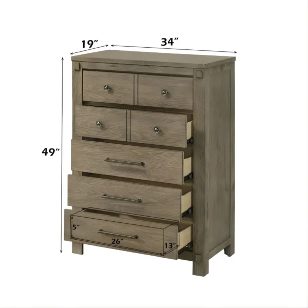 Colton Antique White Oak Finish Chest BD05296 By ACME - Image 2