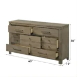 Colton Antique White Oak Finish Dresser BD05295 By ACME - Image 4