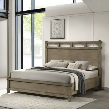 Colton Antique White Oak Finish Panel Bed By ACME