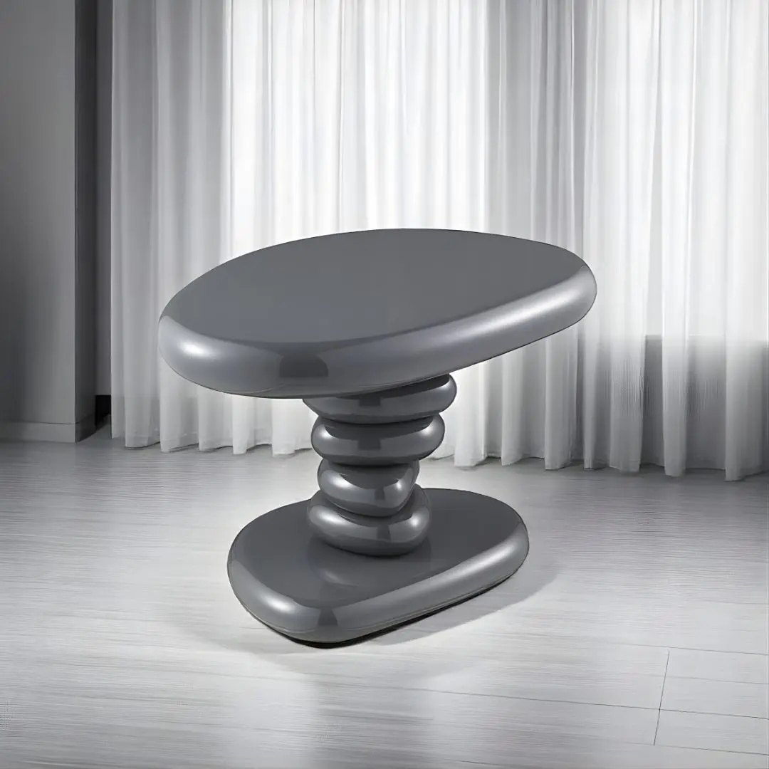 Charlene Gray High Gloss End Table Lv03916 By Acme | Mobilia Cleopatra 3 Charlene Gray High Gloss End Table LV03916 By ACME - Image 1