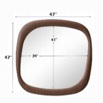 Dana Dark Walnut Faux Marble Accent Mirror AC03092 By ACME - Image 2