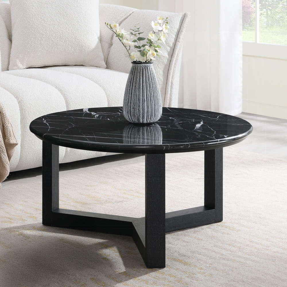 Dara Natural Marble Top Coffee Table Lv03645 By Acme | Mobilia Cleopatra 3 Dara Natural Marble Top Coffee Table