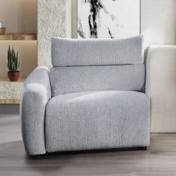 Fullar Light Gray Power Recliner