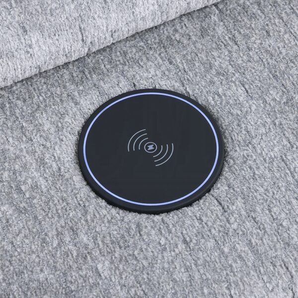 Fullar Light Gary Modular Console with Wireless Charger LV03313 By ACME - Image 4