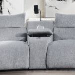 Fullar Light Gary Modular Console with Wireless Charger