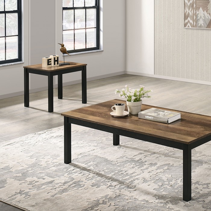 Findlay 3 Pc Brown Coffee Table Set Fm42900Br By Furniture Of America | Mobilia Cleopatra 3 Findlay 3 PC Brown Coffee Table Set