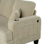 Moretaine Beige Corduroy Sofa SL6932BG-SF-PK by Furniture of America - Image 3