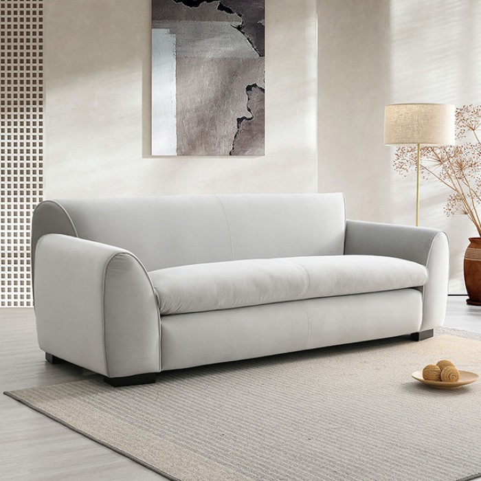 Severo Contemporary Light Gray Sofa Fm61005Lg-Sf By Furniture Of America | Mobilia Cleopatra 3 Severo Contemporary Light Gray Sofa FM61005LG-SF by Furniture of America