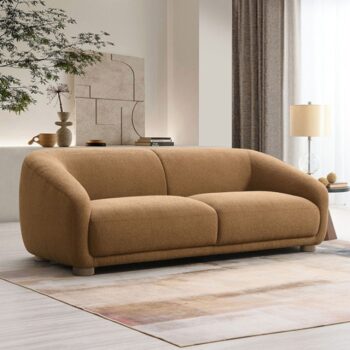 Kolvere Contemporary Brown Bouclé Sofa FM61006BR-SF by Furniture of America