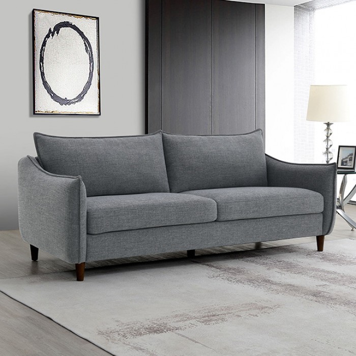 Vermon Contemporary Gray Chenille Sofa Fm61004Gy-Sf By Furniture Of America | Mobilia Cleopatra 3 Vermon Contemporary Gray Chenille Sofa