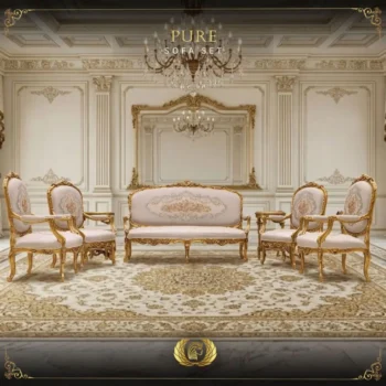 Handmade 5Pcs Pure Beige Sofa Set |