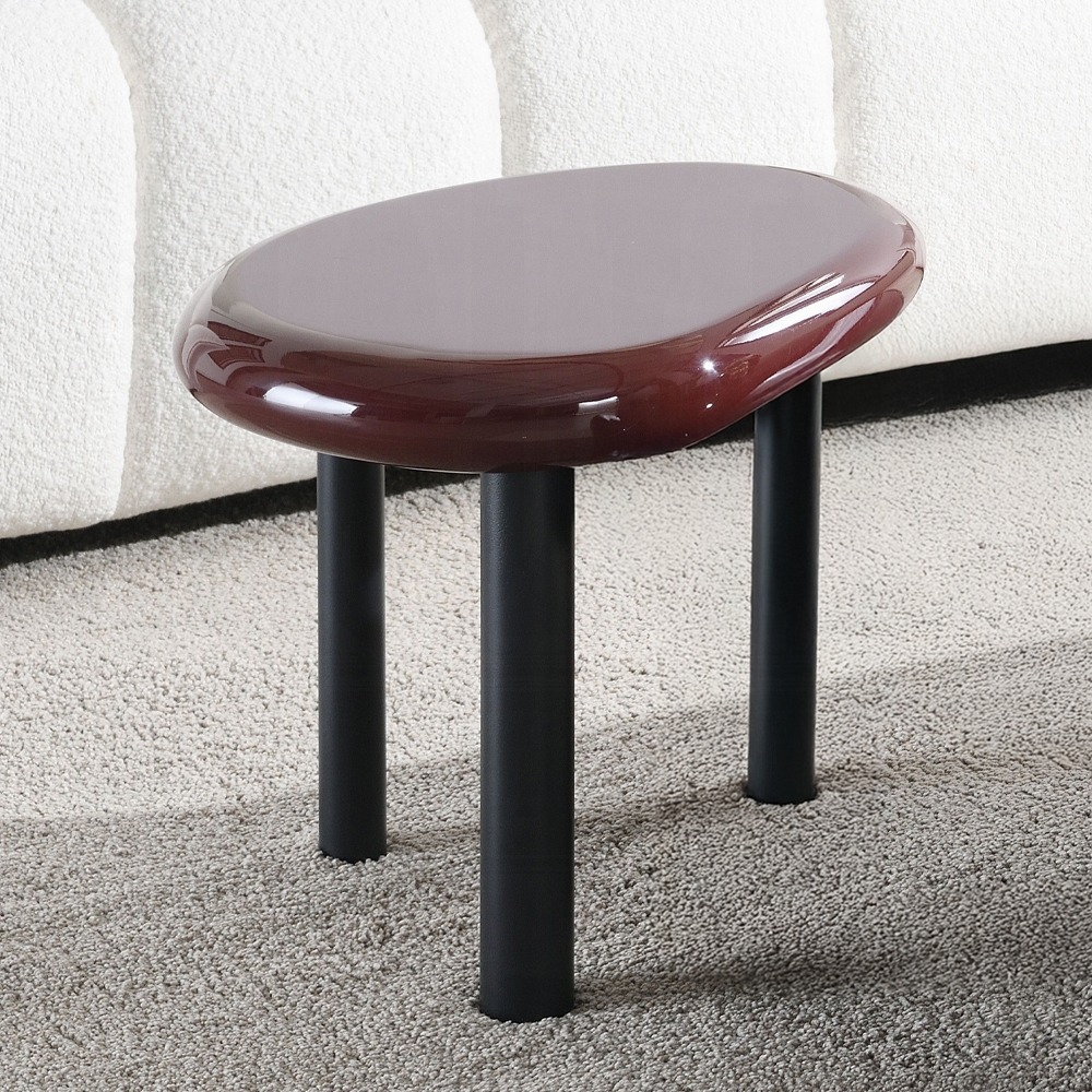 Eddie Red High Gloss End Table Lv03956 By Acme | Mobilia Cleopatra 3 Eddie Red High Gloss End Table