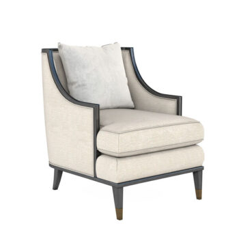 Harper Vintage Black Finish Transitional Accent Chair
