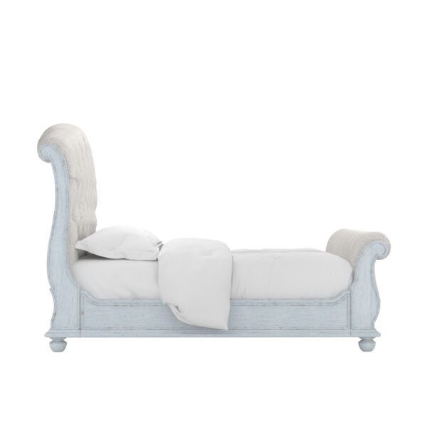 Summer Creek Queen Shoals Tufted Sleigh Bed – Shutter Blue By Art Furniture - Image 2
