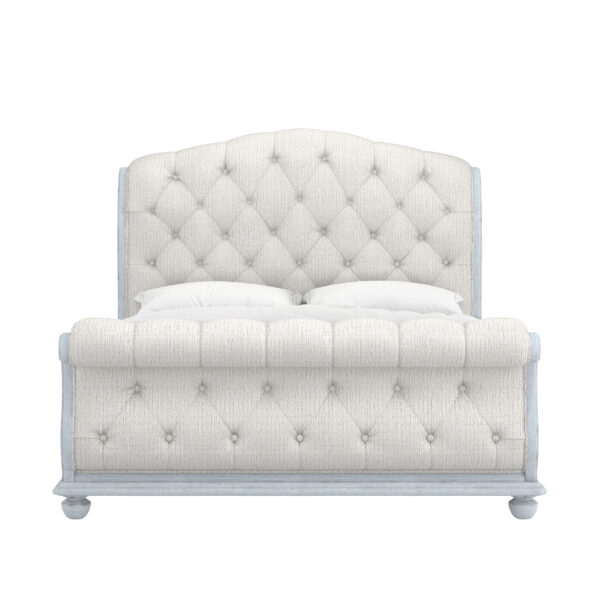 Summer Creek Queen Shoals Tufted Sleigh Bed – Shutter Blue By Art Furniture - Image 3
