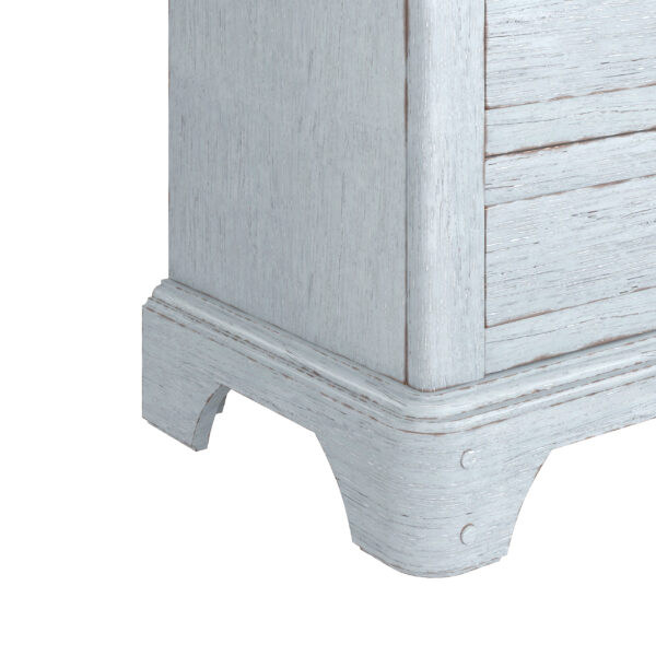 Summer Creek Shutter Blue Nightstand 3 Drawer By Art Furniture - Image 3