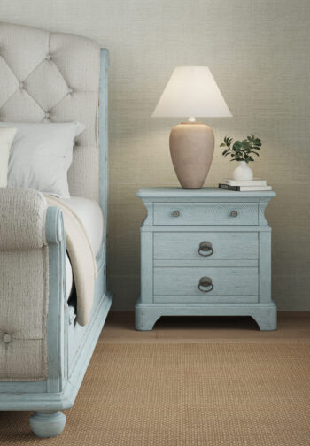 Summer Creek Shutter Blue Nightstand 3 Drawer By Art Furniture |