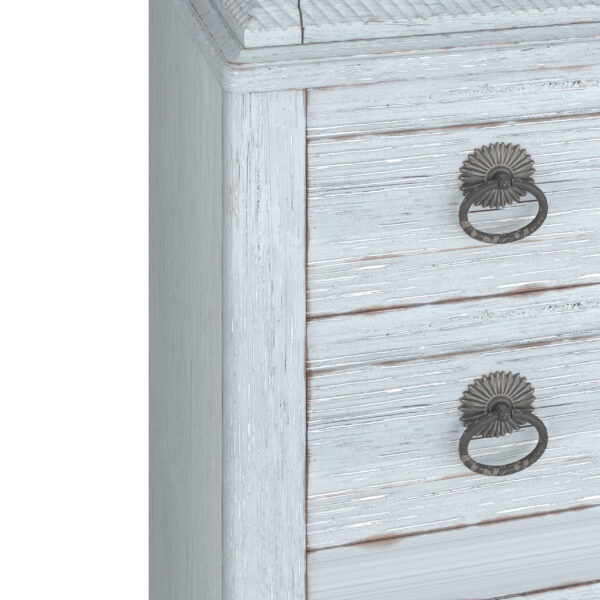 Summer Creek Shutter Blue Chest with 8 Drawers By Art Furniture - Image 3