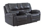 5108 Leather-Aire Manual Reclining Console Loveseat by Gu Furniture - Image 2
