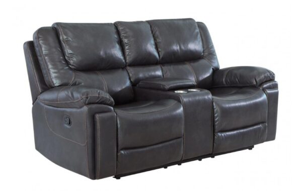 5108 Leather-Aire Manual Reclining Console Loveseat by Gu Furniture - Image 2