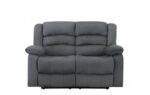 9824 Microfiber Fabric Reclining Loveseat By Gu Furniture