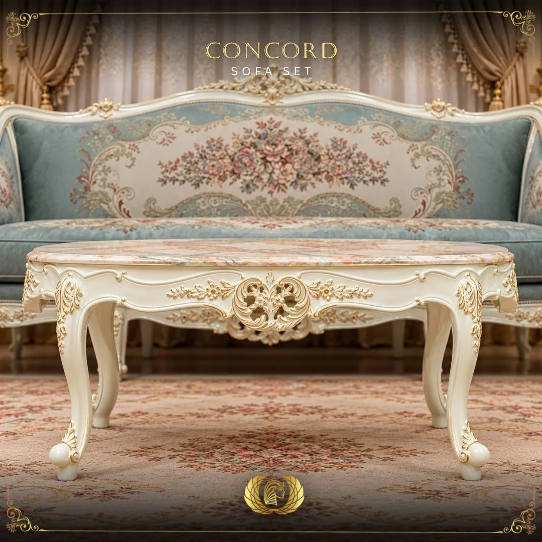 Handmade Concord Pearl Mint Coffee Table | Mobilia Cleopatra 3 Handmade Concord Pearl Mint Coffee Table in Green