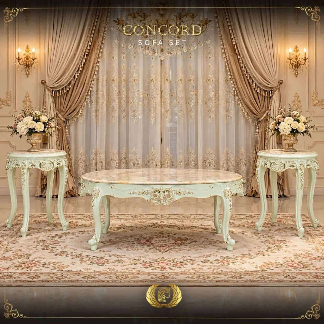 Handmade Pearl Mint Green Concord End Table | Mobilia Cleopatra 3 Handmade Pearl Mint Green Concord End Table
