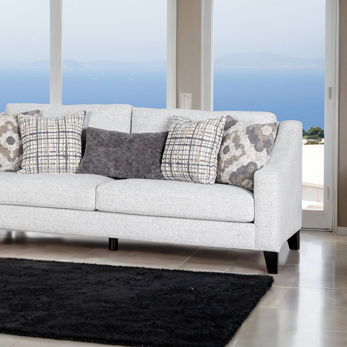 Turnham White/Black Sofa Transitional Fm61112Wh-Sf By Furniture Of America | Mobilia Cleopatra 3 Turnham White/Black Sofa – Transitional Comfort and Style by Furniture of America