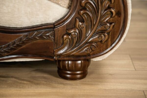 Andalusia Traditional Light Brown and Dark Cherry Sofa SM6450-SF by Furniture of America - Image 4