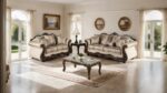 Andalusia Traditional Light Brown and Dark Cherry Sofa SM6450-SF by Furniture of America - Image 2