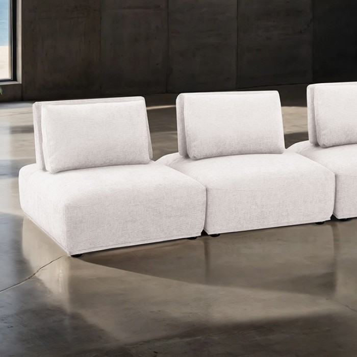 Stavanger 3-Seater Sofa In White Bouclé Fm63001Wh-A By Furniture Of America | Mobilia Cleopatra 3 Stavanger 3-Seater Sofa in White Bouclé FM63001WH-A