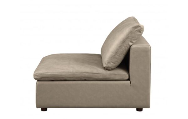 1100 Italian Leather Armless Chair By Gu Furniture - Image 2
