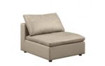 1100 Italian Leather Armless Chair By Gu Furniture - Image 4