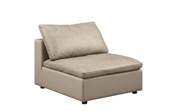1100 Italian Leather Armless Chair By Gu Furniture - Image 4