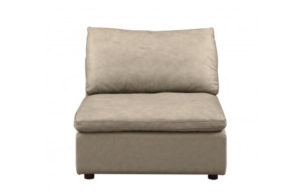 1100 Italian Leather Armless Chair By Gu Furniture - Image 5