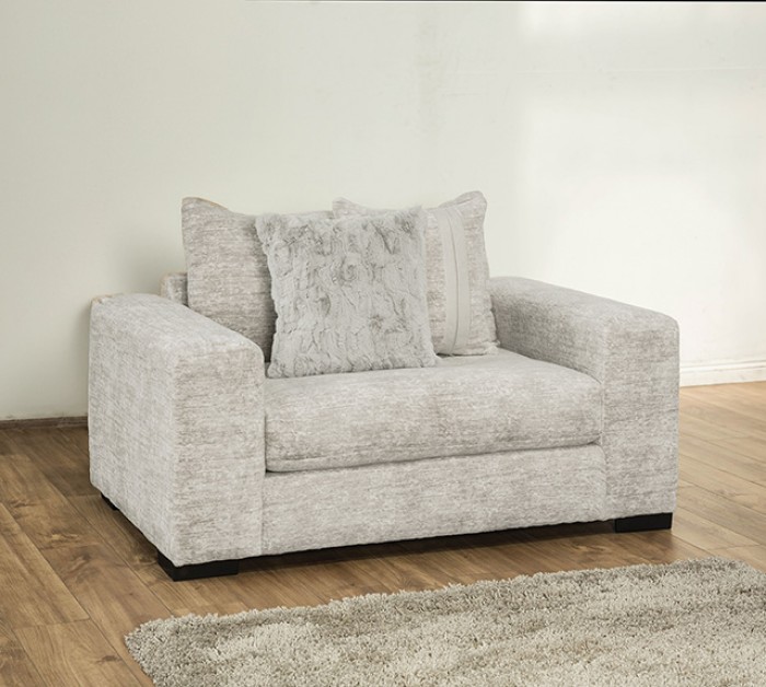 Summerset Chair And A Half In Gray Chenille | Sm5199-Ch By Furniture Of America | Mobilia Cleopatra 3 Summerset Chair and a Half in Gray Chenille | SM5199-CH by Furniture of America