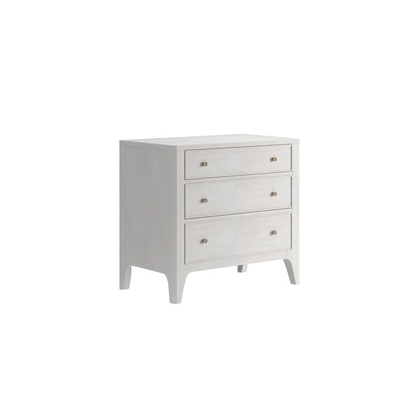 Mezzanine Dove Gray 3-Drawers Nightstand With Usb Charging By Art Furniture | Mobilia Cleopatra 3 Mezzanine Dove Gray 3-Drawers Nightstand with USB Charging