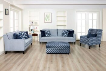 Colindale Ottoman in Gray/Blue by Furniture of America