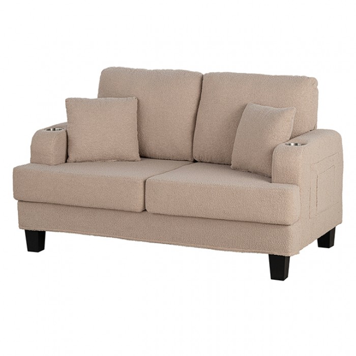 Cinderford Loveseat Sl6936Bg-Lv-Pk By Furniture Of America | Mobilia Cleopatra 3 Cinderford Loveseat SL6936BG-LV-PK by Furniture of America